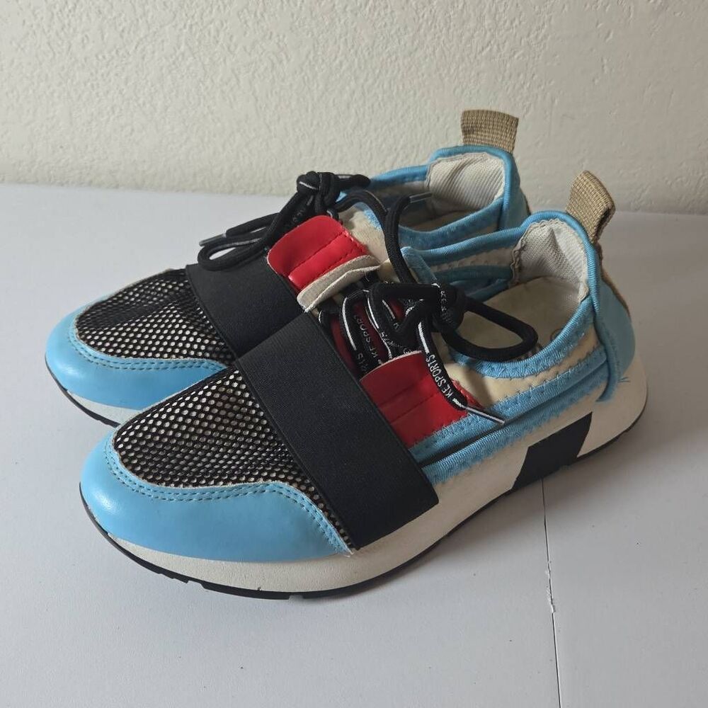 Weeboo Women's Colorblock Cutout Sides Amanda lace-up Sneakers Multicolor Sz 63.
